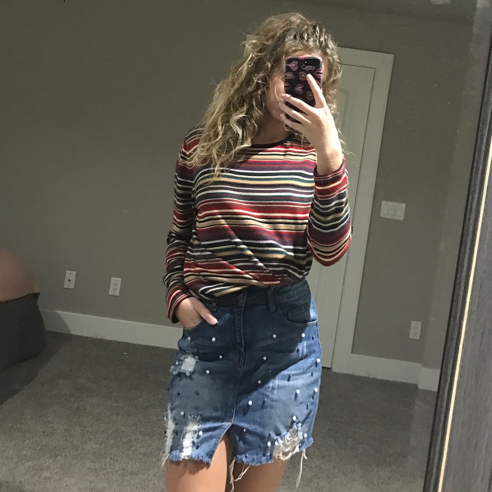 Retro striped sweater